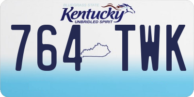 KY license plate 764TWK