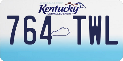 KY license plate 764TWL