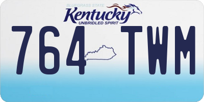 KY license plate 764TWM