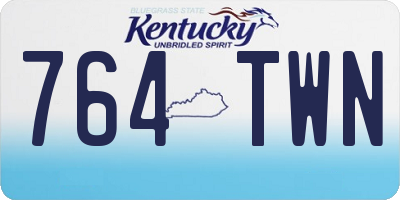 KY license plate 764TWN