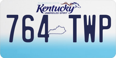 KY license plate 764TWP