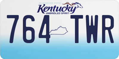 KY license plate 764TWR