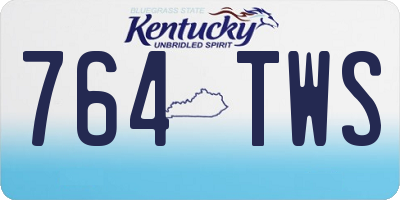 KY license plate 764TWS
