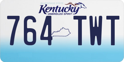 KY license plate 764TWT