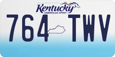 KY license plate 764TWV