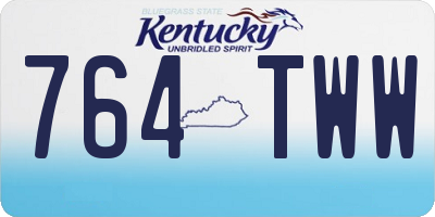 KY license plate 764TWW