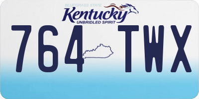 KY license plate 764TWX