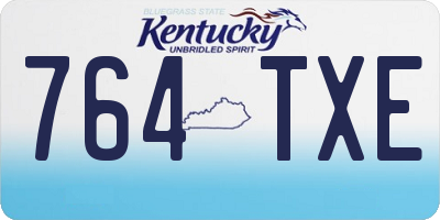 KY license plate 764TXE