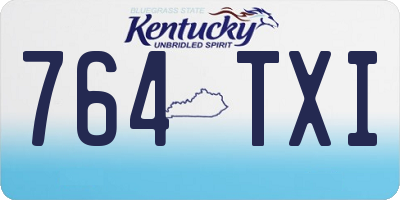 KY license plate 764TXI