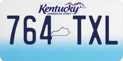KY license plate 764TXL