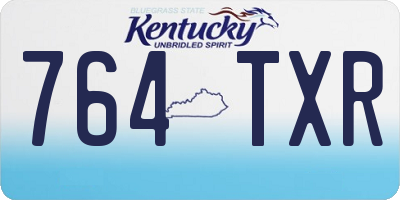 KY license plate 764TXR