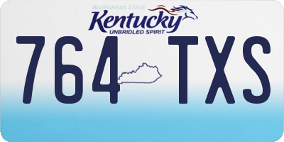 KY license plate 764TXS