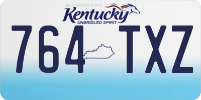 KY license plate 764TXZ