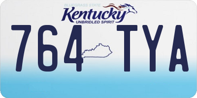 KY license plate 764TYA