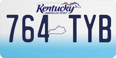 KY license plate 764TYB