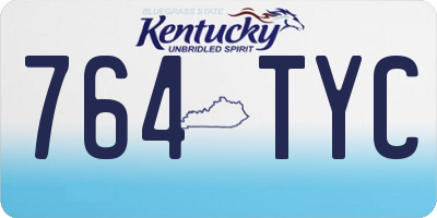 KY license plate 764TYC