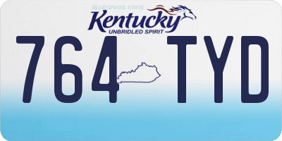 KY license plate 764TYD
