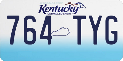 KY license plate 764TYG