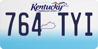 KY license plate 764TYI