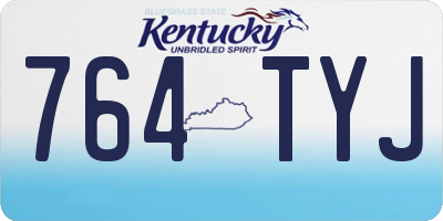 KY license plate 764TYJ