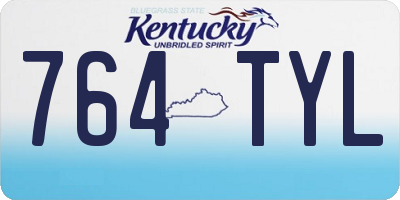 KY license plate 764TYL
