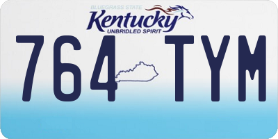 KY license plate 764TYM
