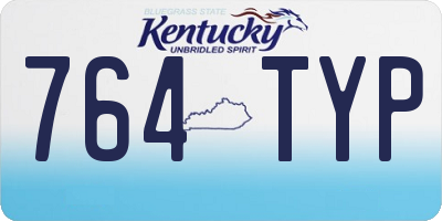 KY license plate 764TYP