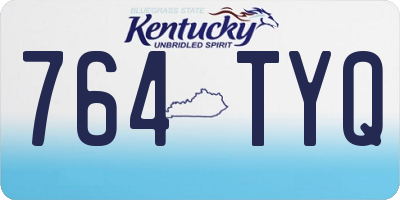 KY license plate 764TYQ