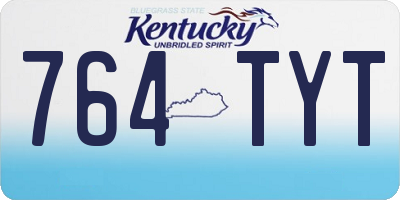 KY license plate 764TYT