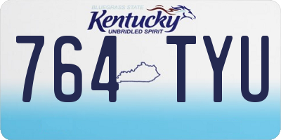 KY license plate 764TYU