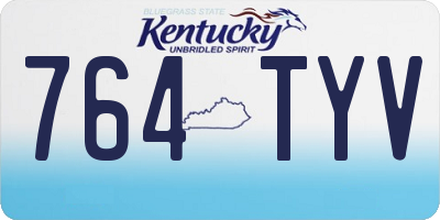 KY license plate 764TYV