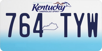 KY license plate 764TYW