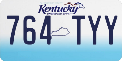 KY license plate 764TYY