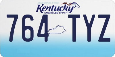 KY license plate 764TYZ