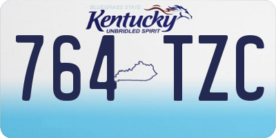 KY license plate 764TZC