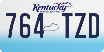 KY license plate 764TZD