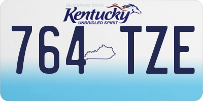 KY license plate 764TZE