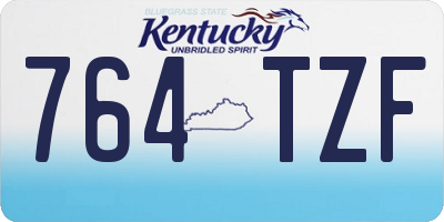 KY license plate 764TZF