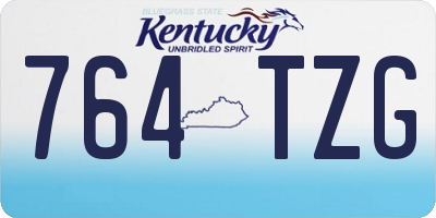 KY license plate 764TZG