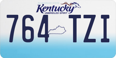 KY license plate 764TZI