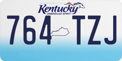 KY license plate 764TZJ