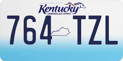KY license plate 764TZL