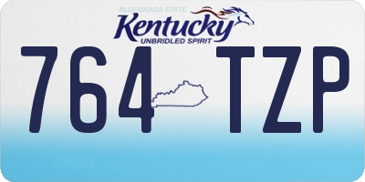 KY license plate 764TZP