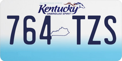 KY license plate 764TZS