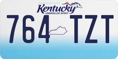 KY license plate 764TZT