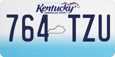 KY license plate 764TZU