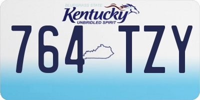 KY license plate 764TZY