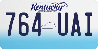 KY license plate 764UAI