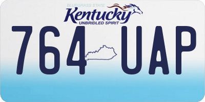 KY license plate 764UAP