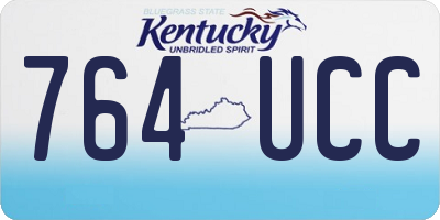 KY license plate 764UCC
